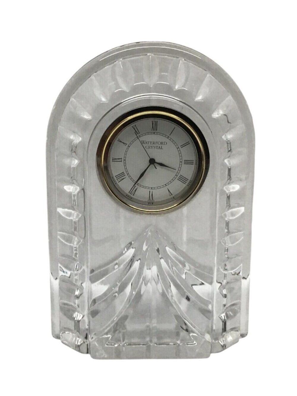 Waterford Crystal Small 5.25 Inches Overture Analog Quartz Desk Clock
